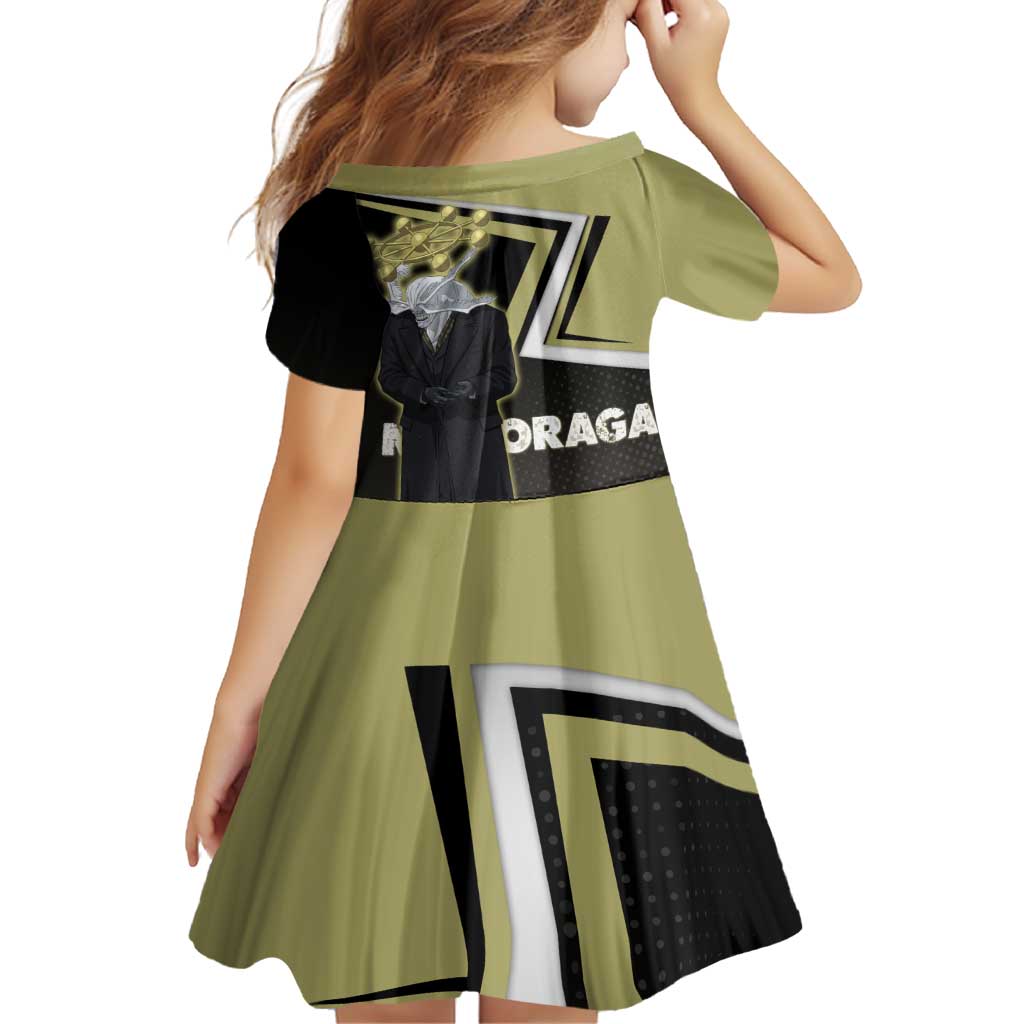Mahoraga Jujutsu Kaisen Family Matching Off Shoulder Short Dress and Hawaiian Shirt Monochrome Urban Manga Style