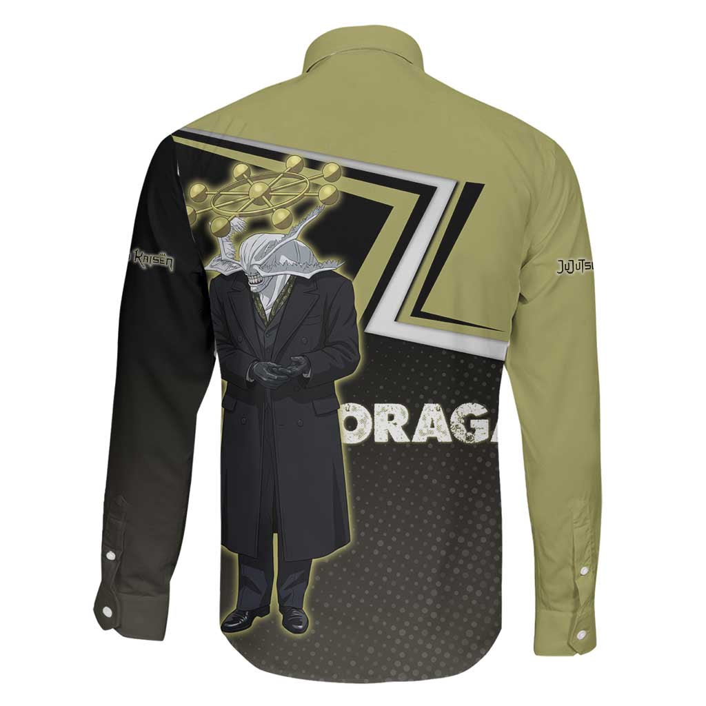 Mahoraga Jujutsu Kaisen Family Matching Off Shoulder Short Dress and Hawaiian Shirt Monochrome Urban Manga Style