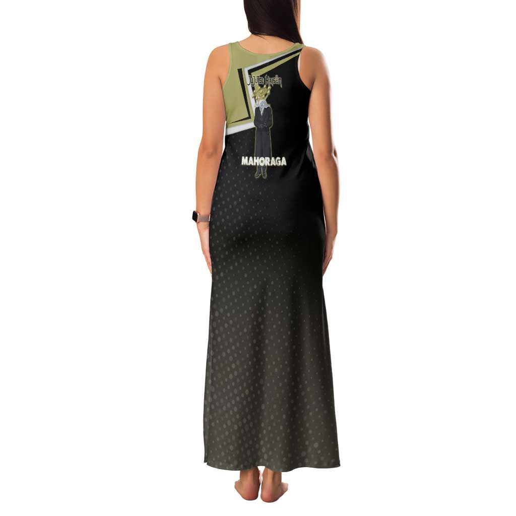 Mahoraga Jujutsu Kaisen Family Matching Tank Maxi Dress and Hawaiian Shirt Monochrome Urban Manga Style
