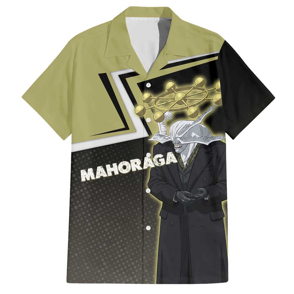 Mahoraga Jujutsu Kaisen Hawaiian Shirt Monochrome Urban Manga Style