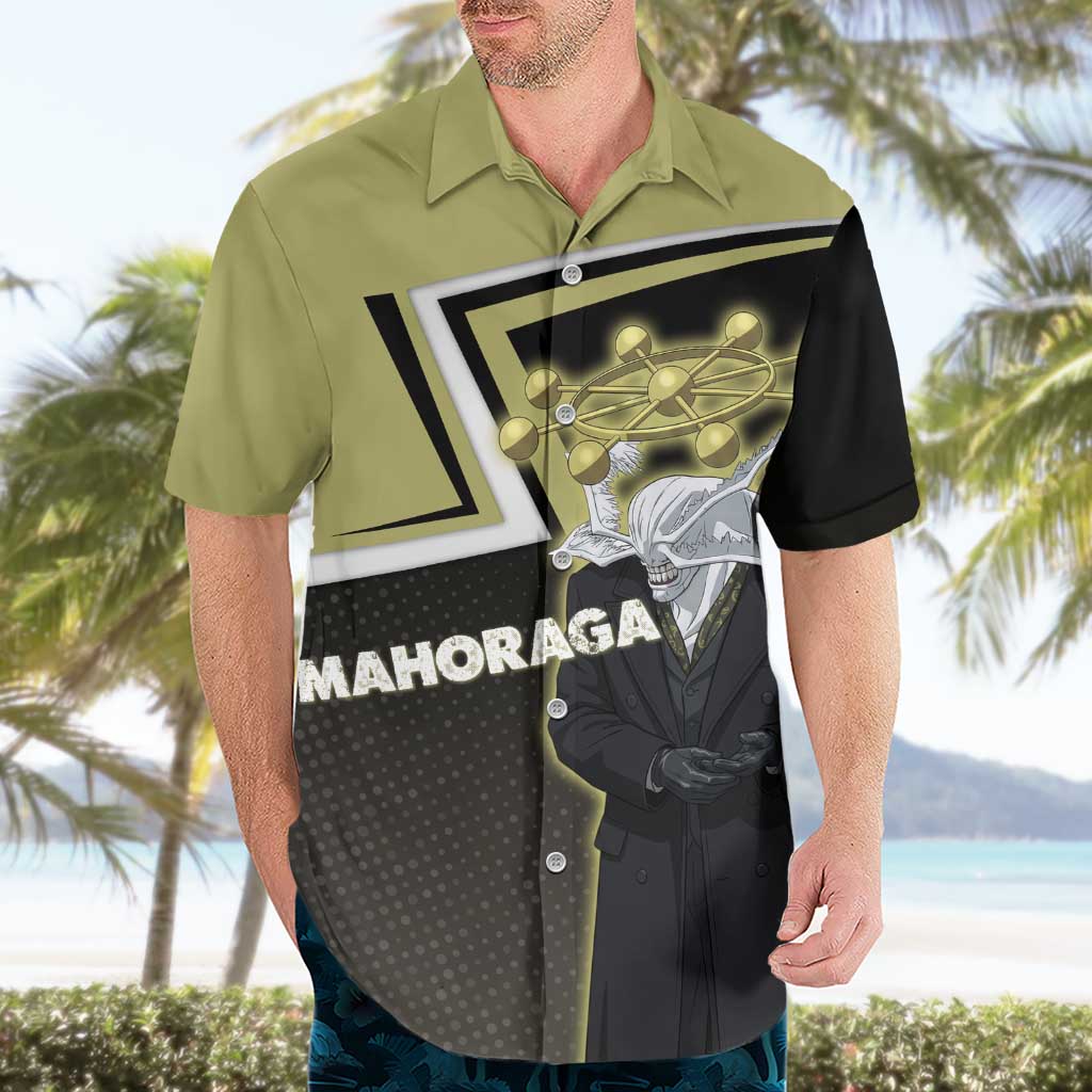 Mahoraga Jujutsu Kaisen Hawaiian Shirt Monochrome Urban Manga Style