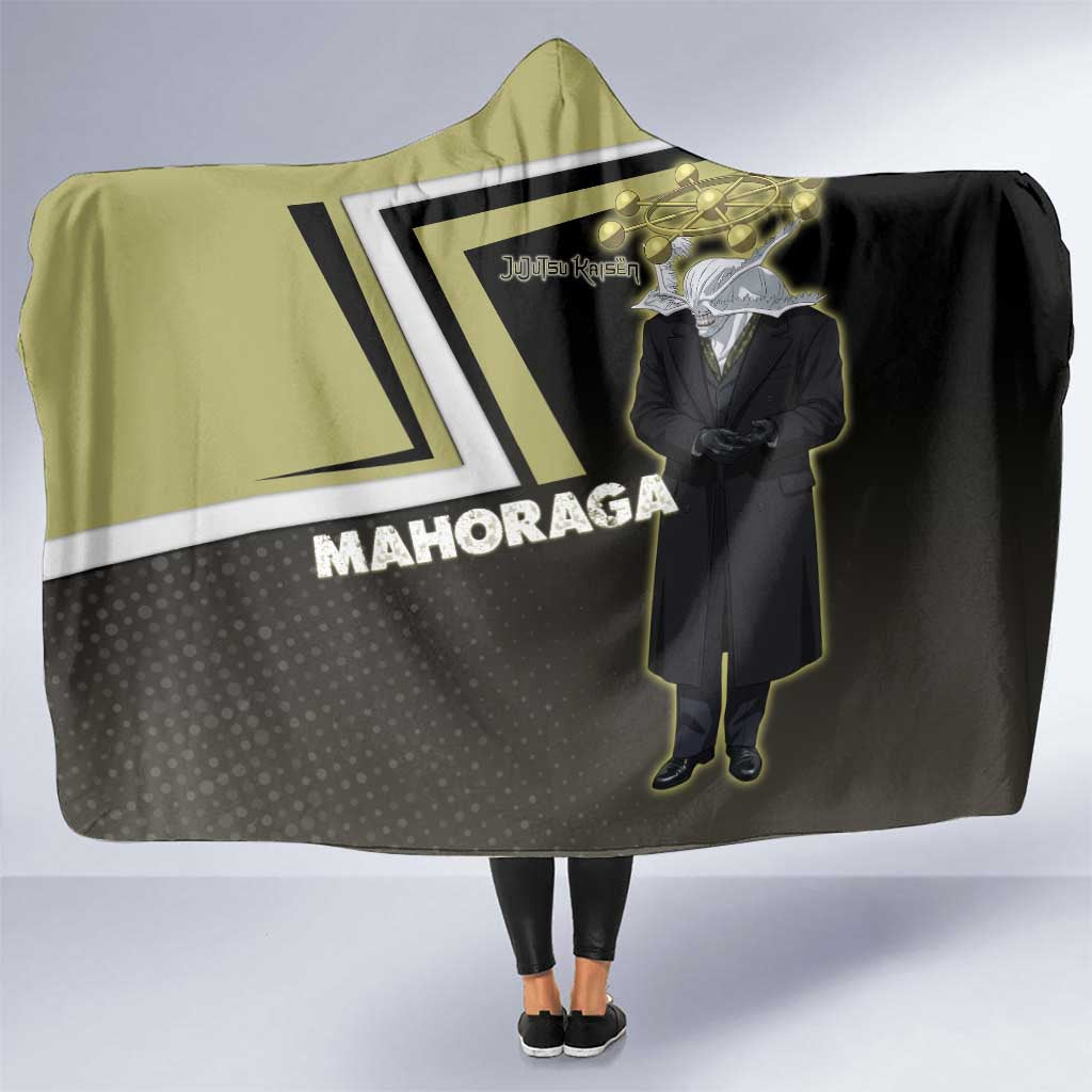 Mahoraga Jujutsu Kaisen Hooded Blanket Monochrome Urban Manga Style