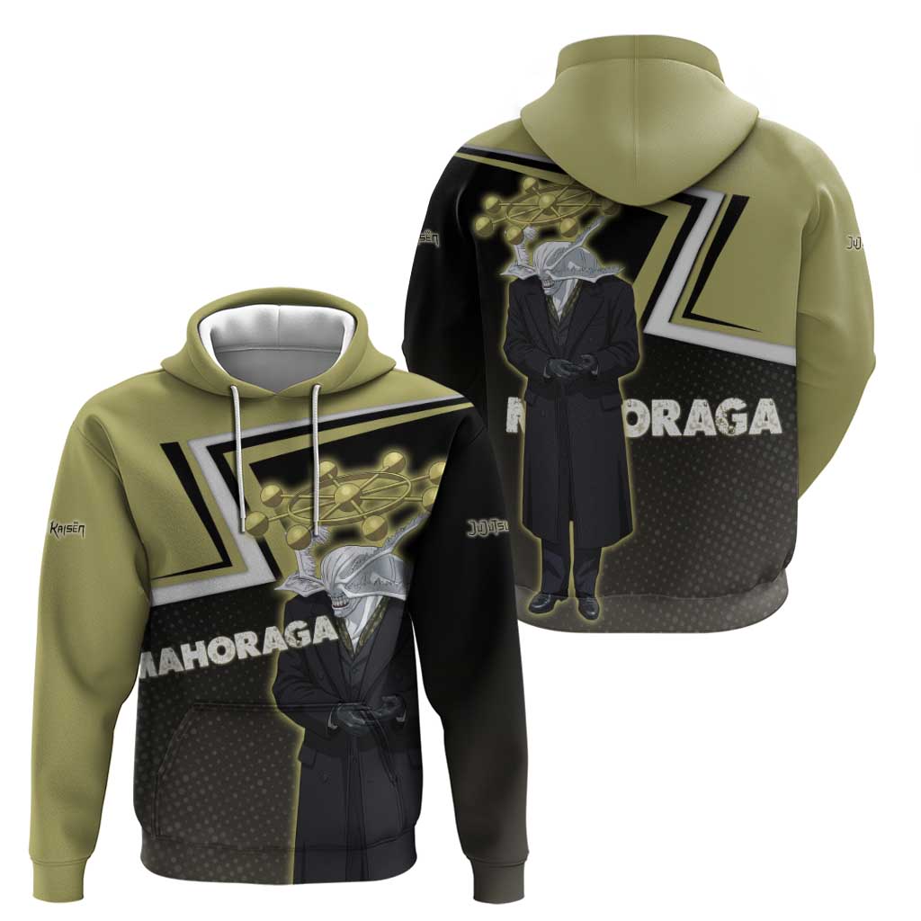 Mahoraga Jujutsu Kaisen Hoodie Monochrome Urban Manga Style