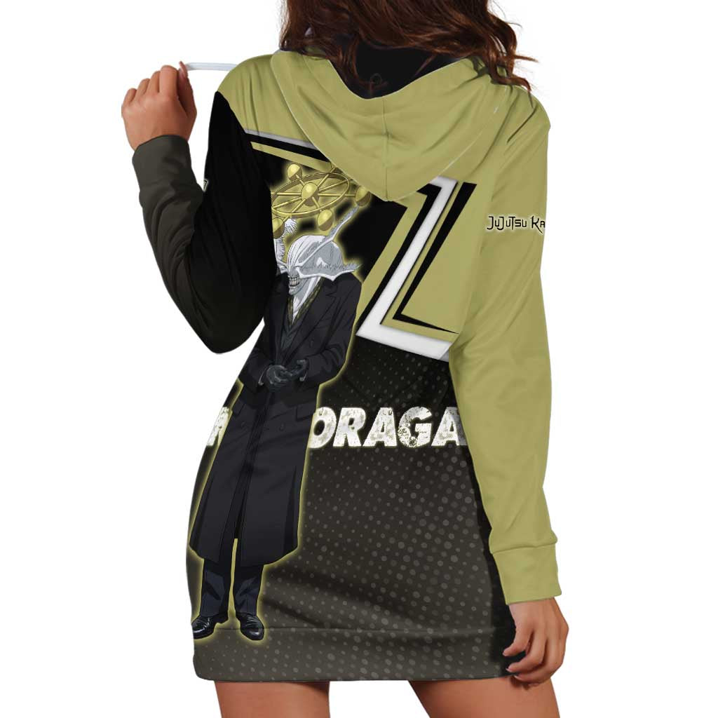Mahoraga Jujutsu Kaisen Hoodie Dress Monochrome Urban Manga Style