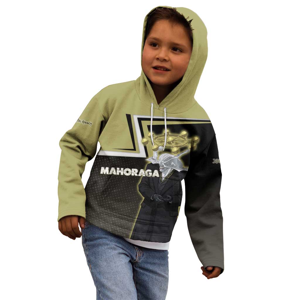 Mahoraga Jujutsu Kaisen Kid Hoodie Monochrome Urban Manga Style