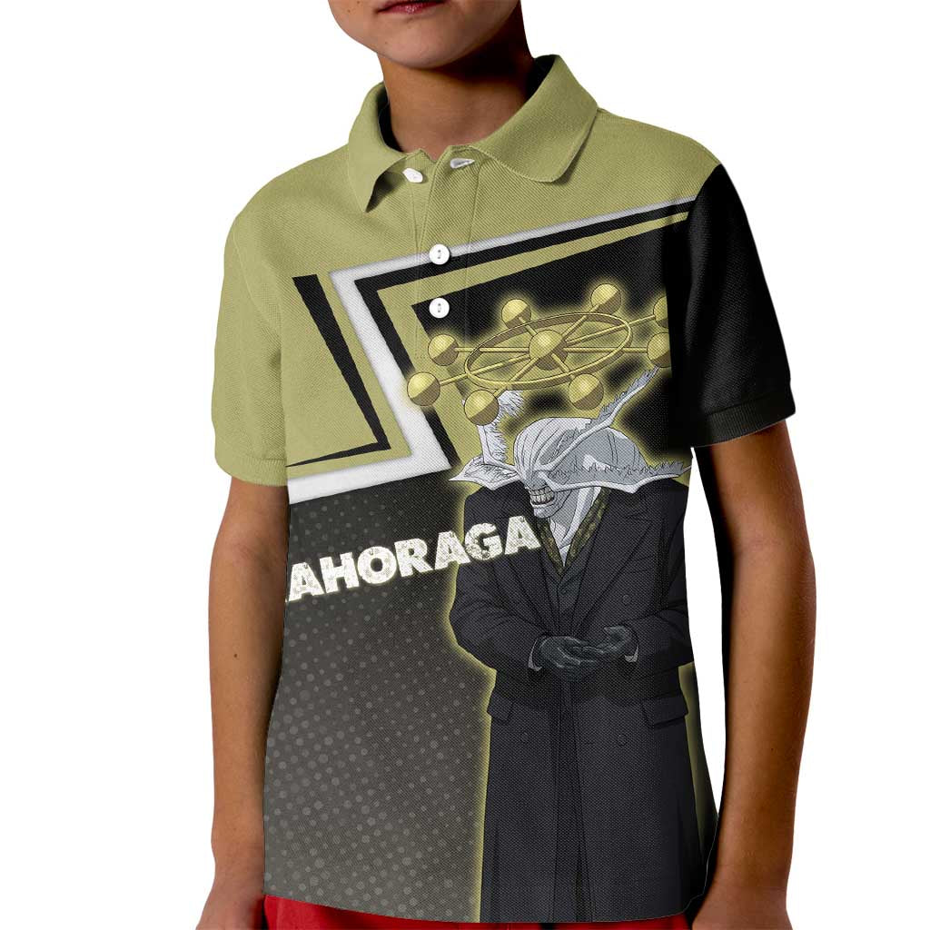 Mahoraga Jujutsu Kaisen Kid Polo Shirt Monochrome Urban Manga Style