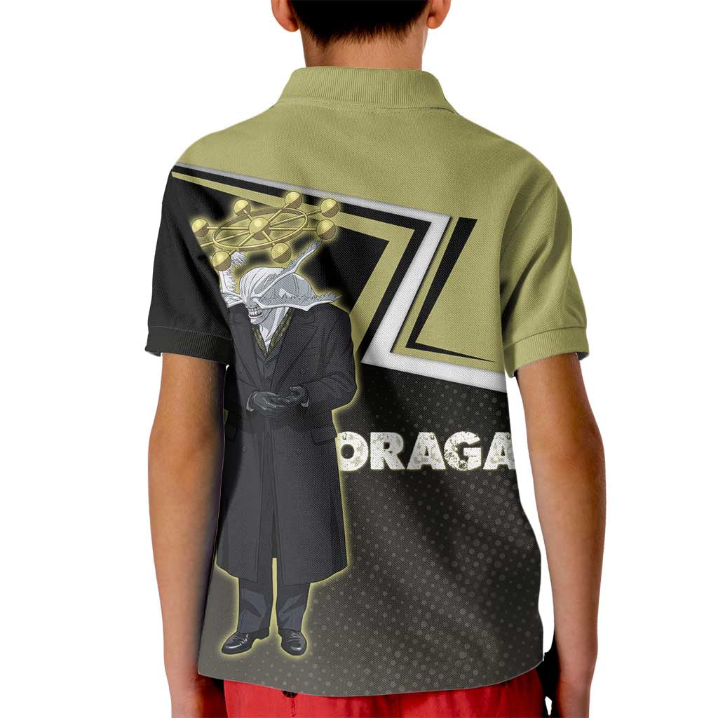 Mahoraga Jujutsu Kaisen Kid Polo Shirt Monochrome Urban Manga Style