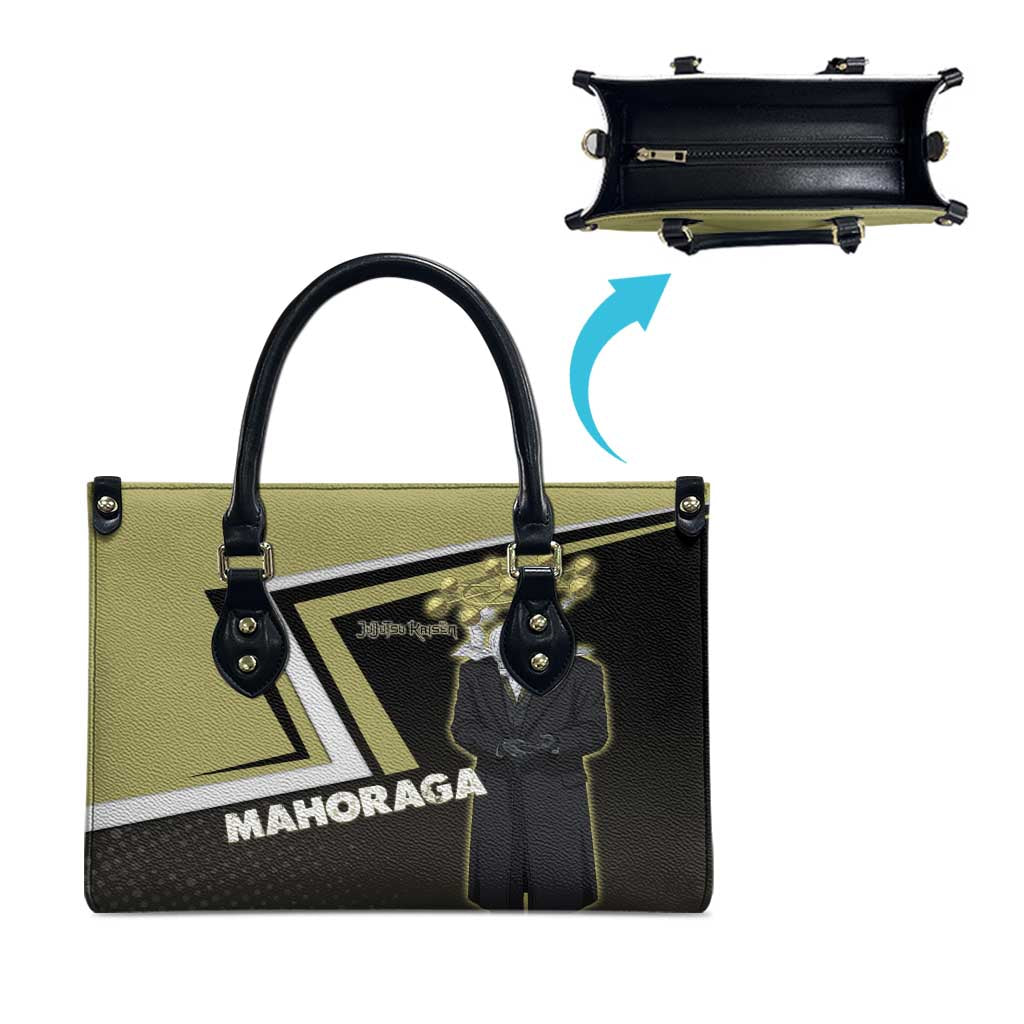 Mahoraga Jujutsu Kaisen Leather Bag Monochrome Urban Manga Style