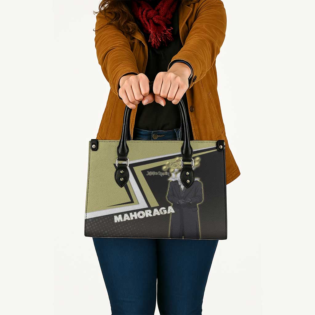 Mahoraga Jujutsu Kaisen Leather Bag Monochrome Urban Manga Style