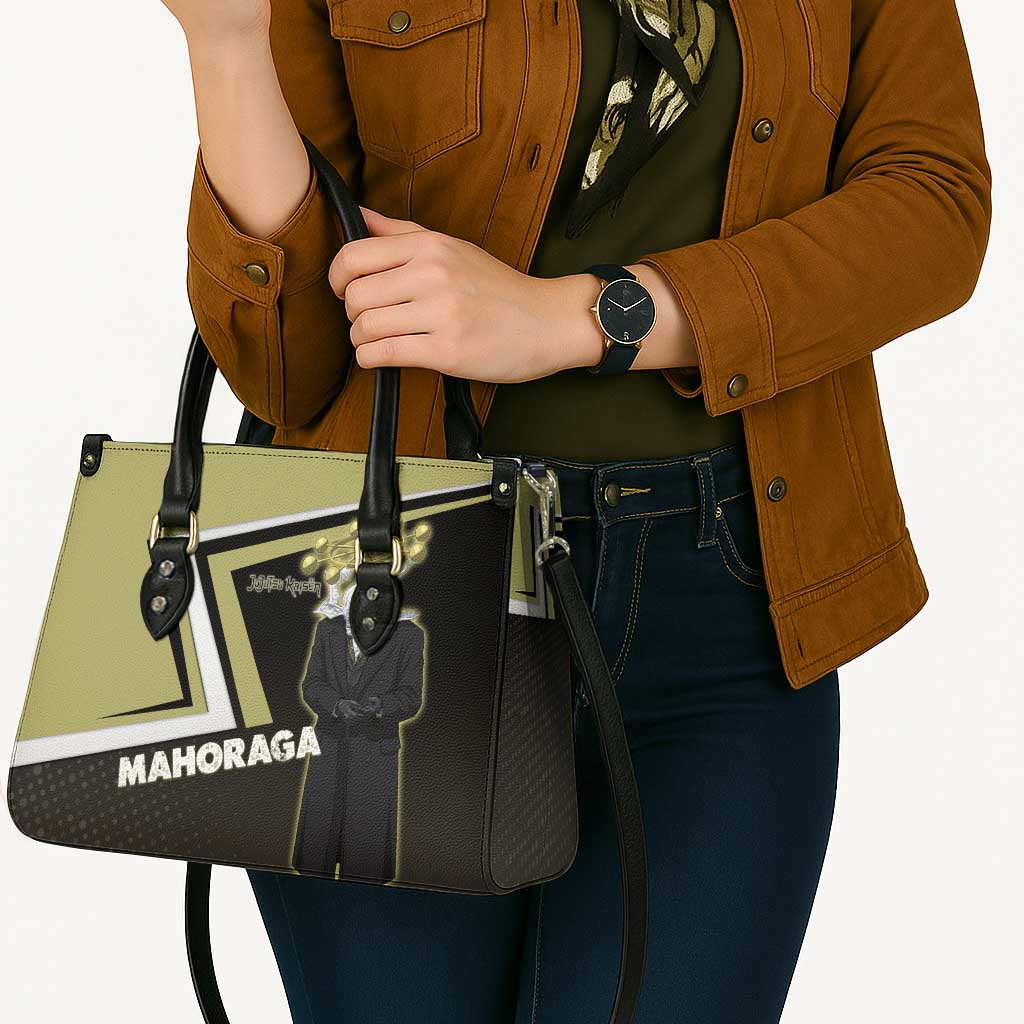 Mahoraga Jujutsu Kaisen Leather Bag Monochrome Urban Manga Style