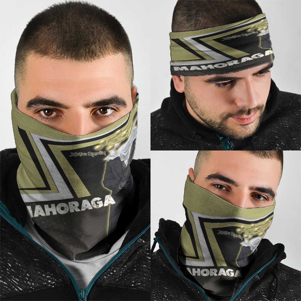 Mahoraga Jujutsu Kaisen Neck Gaiter Monochrome Urban Manga Style