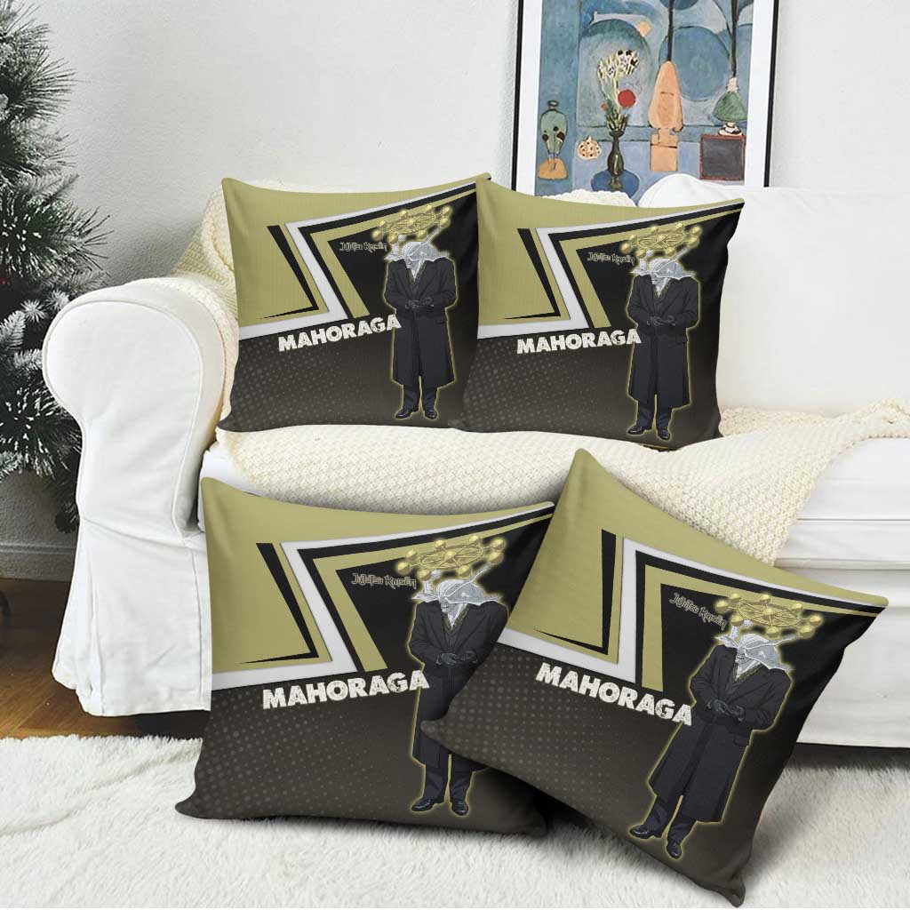 Mahoraga Jujutsu Kaisen Pillow Cover Monochrome Urban Manga Style