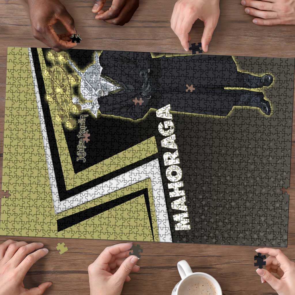 Mahoraga Jujutsu Kaisen Puzzle Monochrome Urban Manga Style