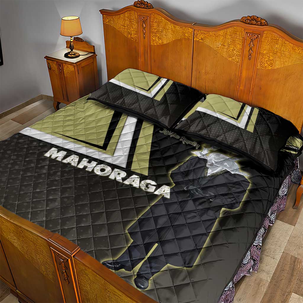 Mahoraga Jujutsu Kaisen Quilt Bed Set Monochrome Urban Manga Style