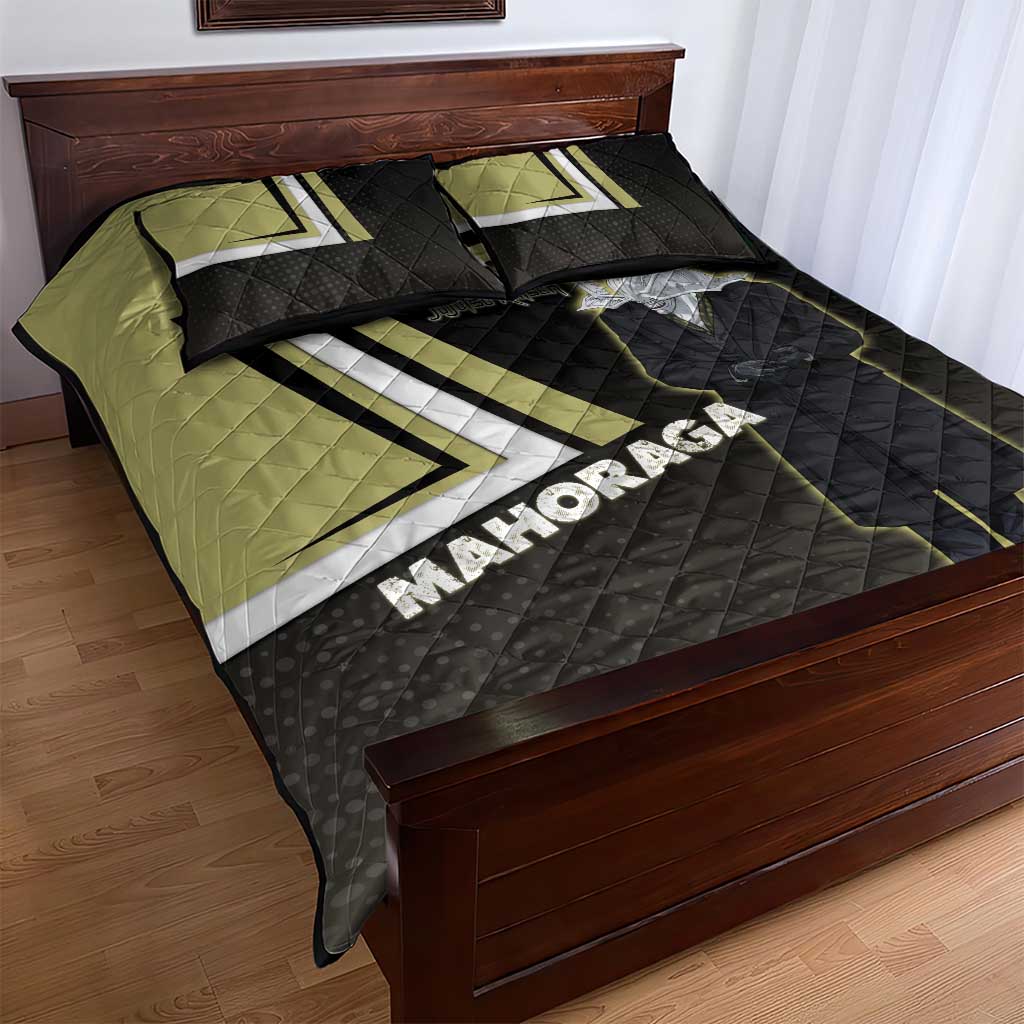 Mahoraga Jujutsu Kaisen Quilt Bed Set Monochrome Urban Manga Style