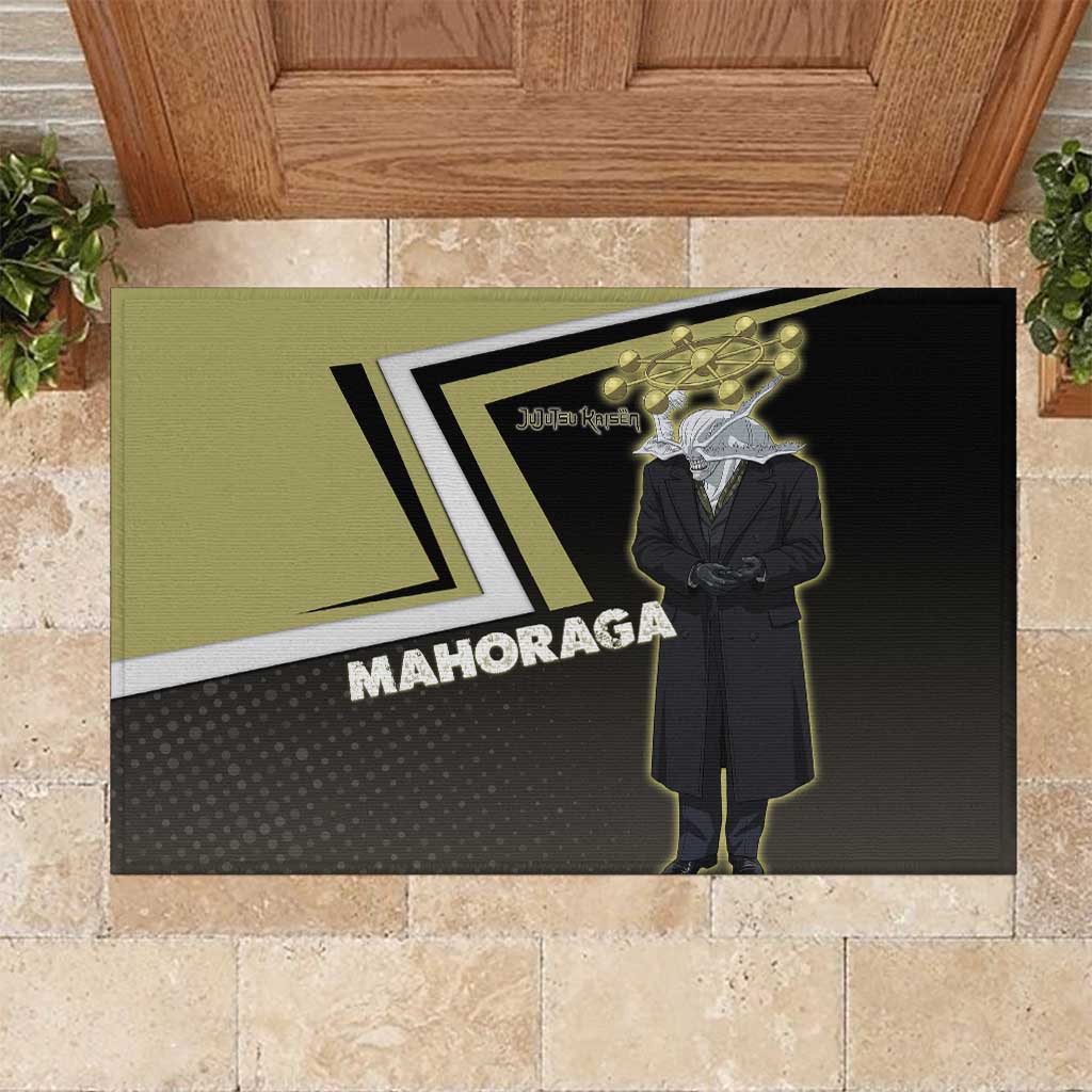 Mahoraga Jujutsu Kaisen Rubber Doormat Monochrome Urban Manga Style
