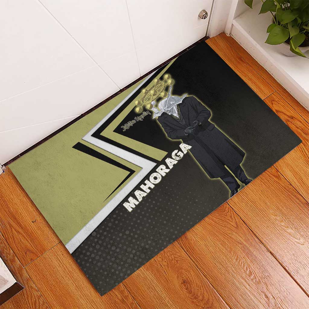 Mahoraga Jujutsu Kaisen Rubber Doormat Monochrome Urban Manga Style