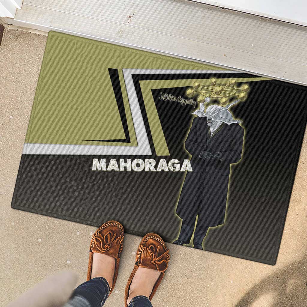 Mahoraga Jujutsu Kaisen Rubber Doormat Monochrome Urban Manga Style