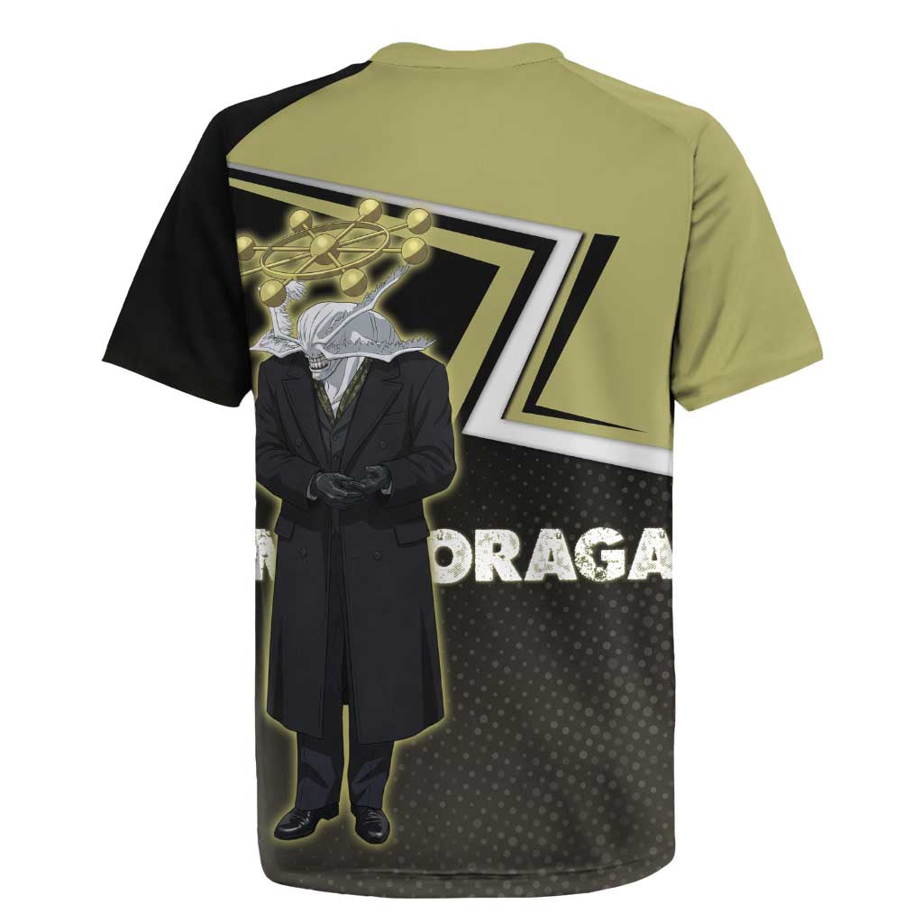 Mahoraga Jujutsu Kaisen Rugby Jersey Monochrome Urban Manga Style