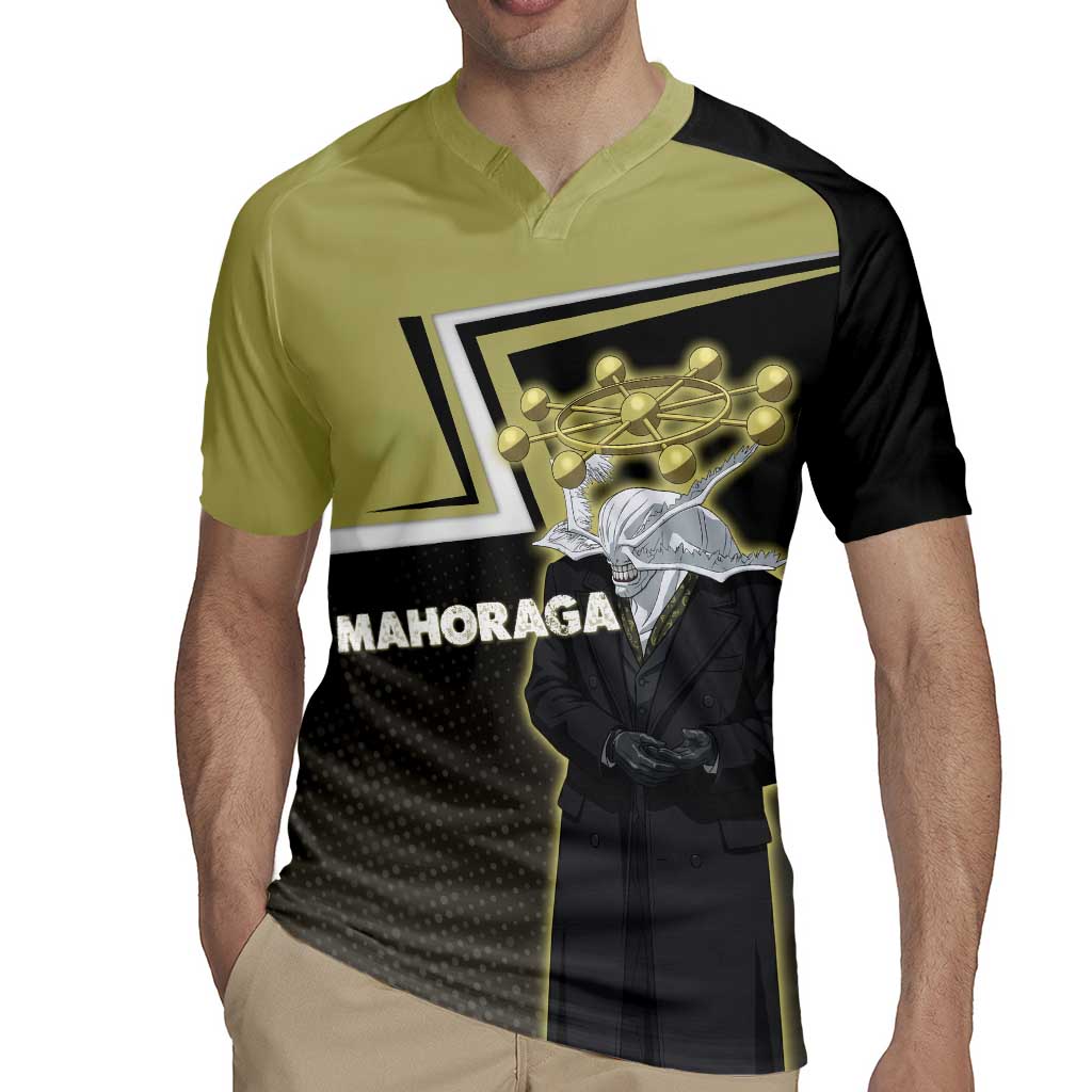 Mahoraga Jujutsu Kaisen Rugby Jersey Monochrome Urban Manga Style
