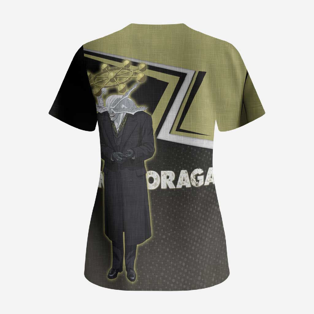 Mahoraga Jujutsu Kaisen Scrub Top Monochrome Urban Manga Style