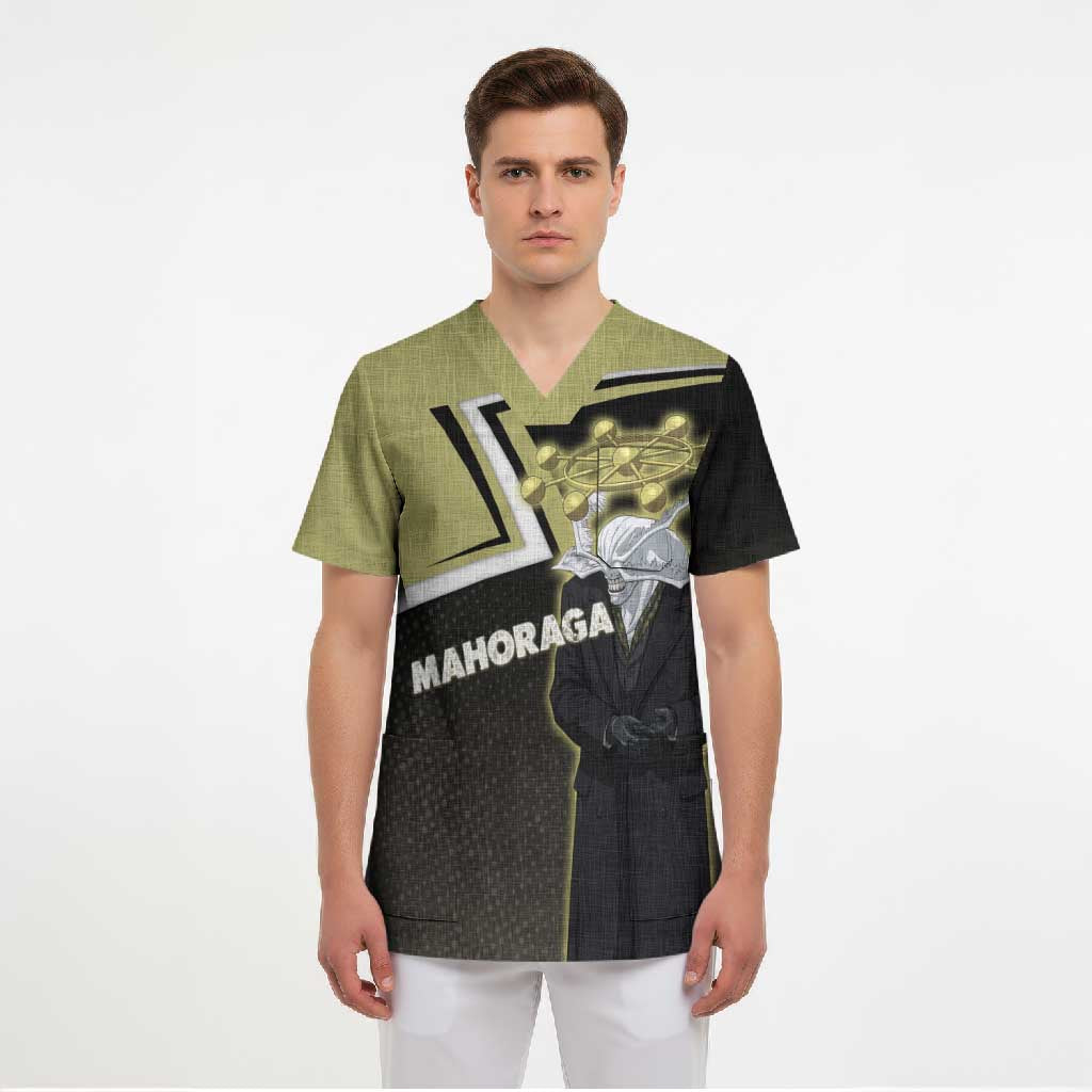 Mahoraga Jujutsu Kaisen Scrub Top Monochrome Urban Manga Style