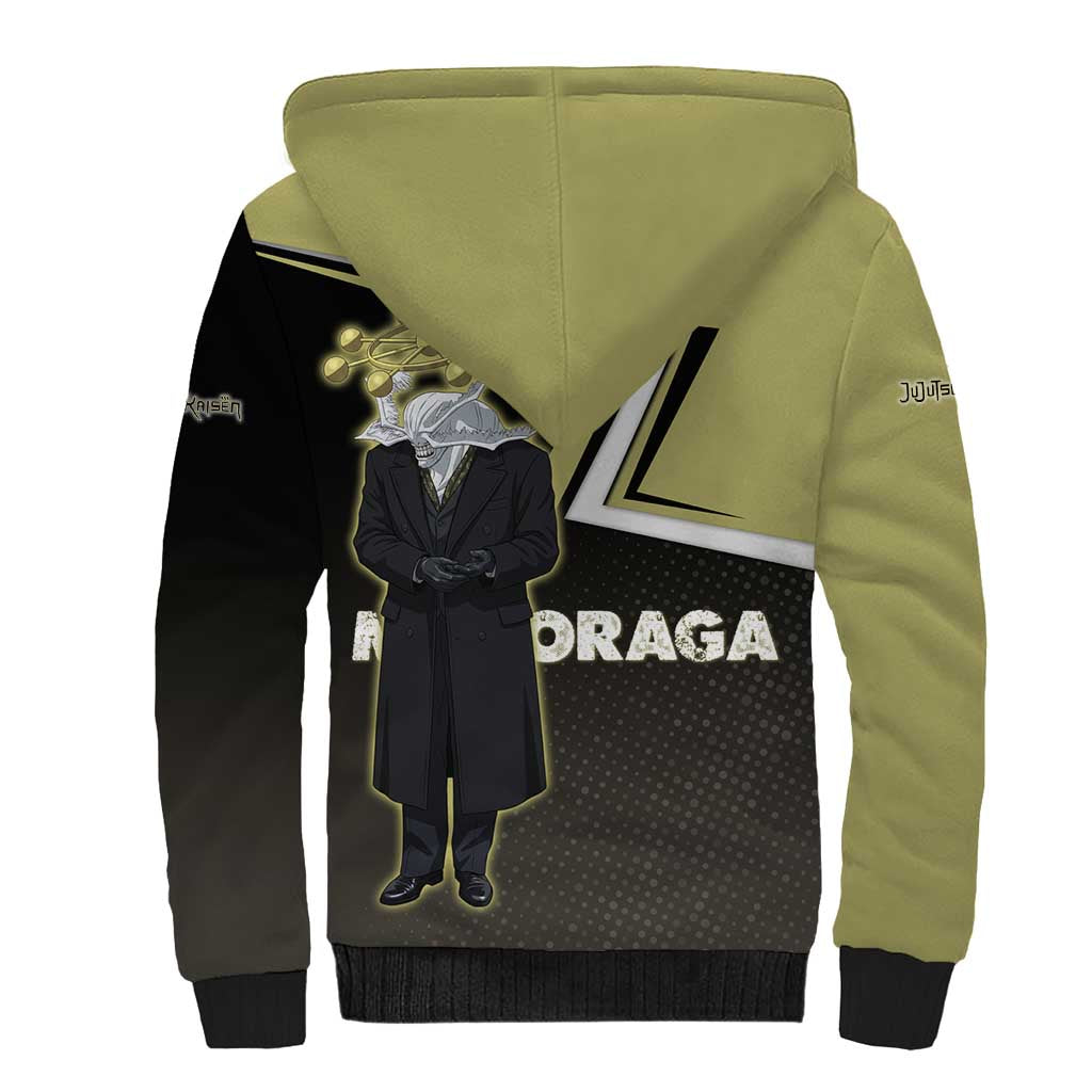 Mahoraga Jujutsu Kaisen Sherpa Hoodie Monochrome Urban Manga Style