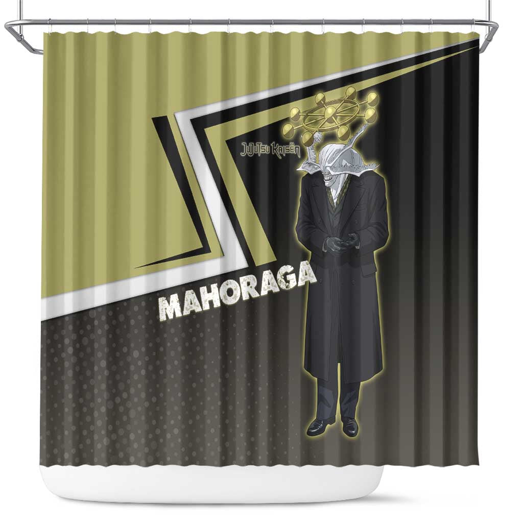 Mahoraga Jujutsu Kaisen Shower Curtain Monochrome Urban Manga Style