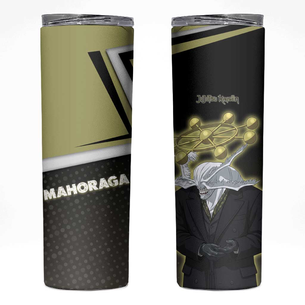 Mahoraga Jujutsu Kaisen Skinny Tumbler Monochrome Urban Manga Style
