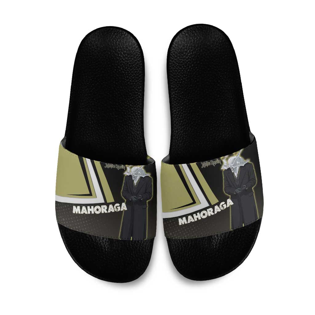 Mahoraga Jujutsu Kaisen Slide Sandals Monochrome Urban Manga Style