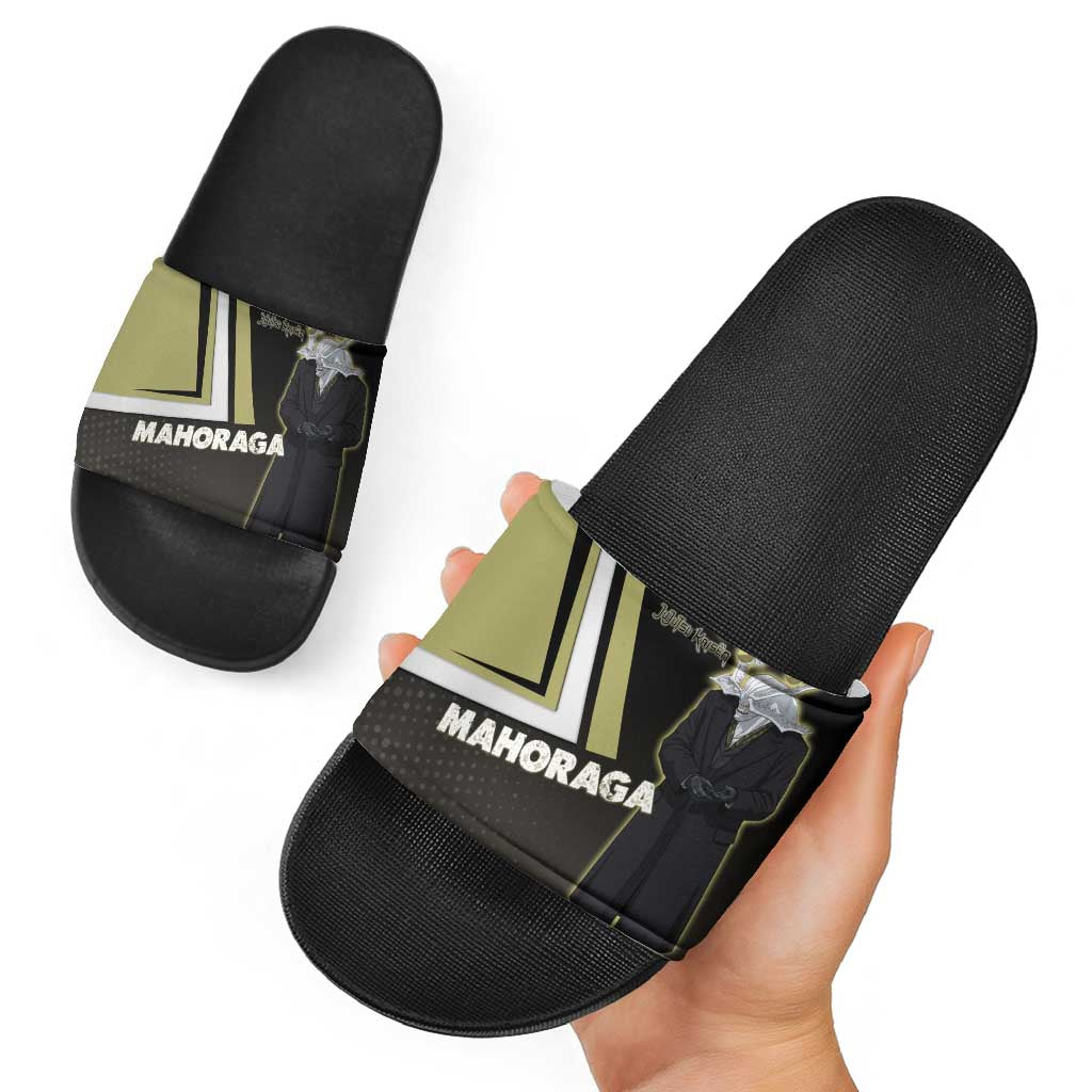 Mahoraga Jujutsu Kaisen Slide Sandals Monochrome Urban Manga Style
