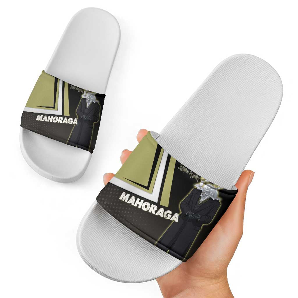 Mahoraga Jujutsu Kaisen Slide Sandals Monochrome Urban Manga Style