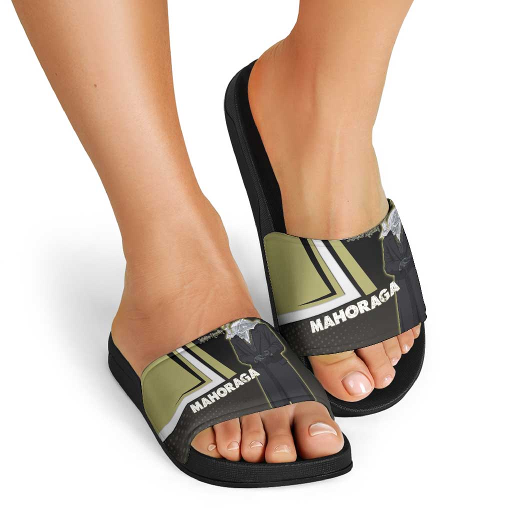 Mahoraga Jujutsu Kaisen Slide Sandals Monochrome Urban Manga Style