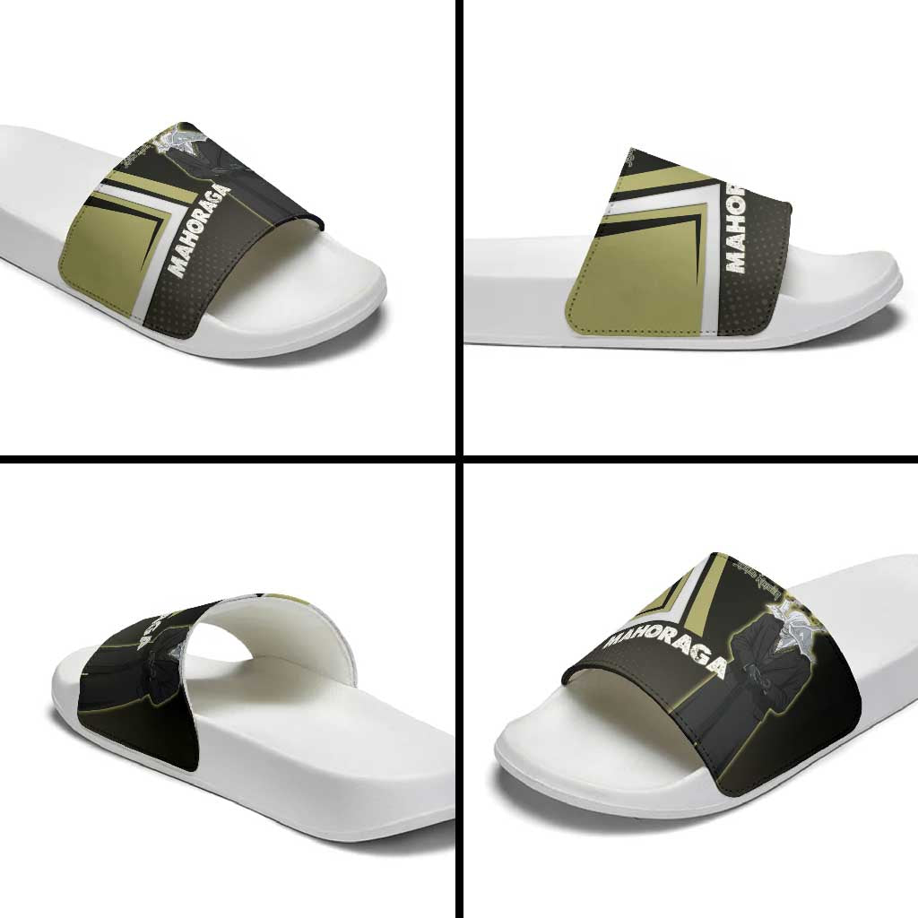 Mahoraga Jujutsu Kaisen Slide Sandals Monochrome Urban Manga Style