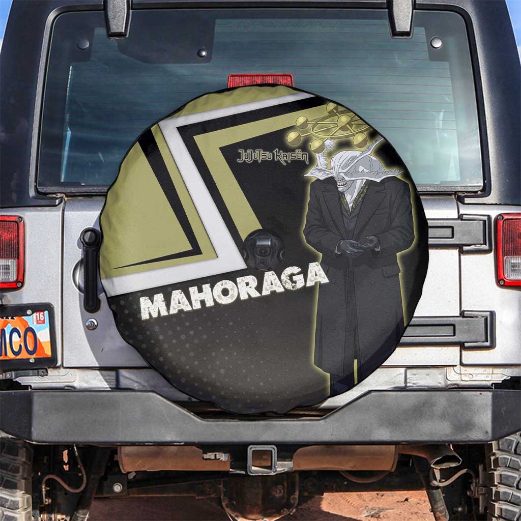 Mahoraga Jujutsu Kaisen Spare Tire Cover Monochrome Urban Manga Style