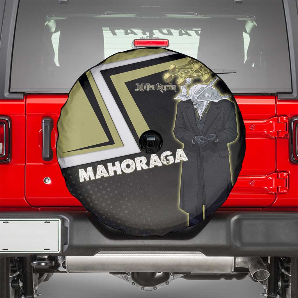 Mahoraga Jujutsu Kaisen Spare Tire Cover Monochrome Urban Manga Style