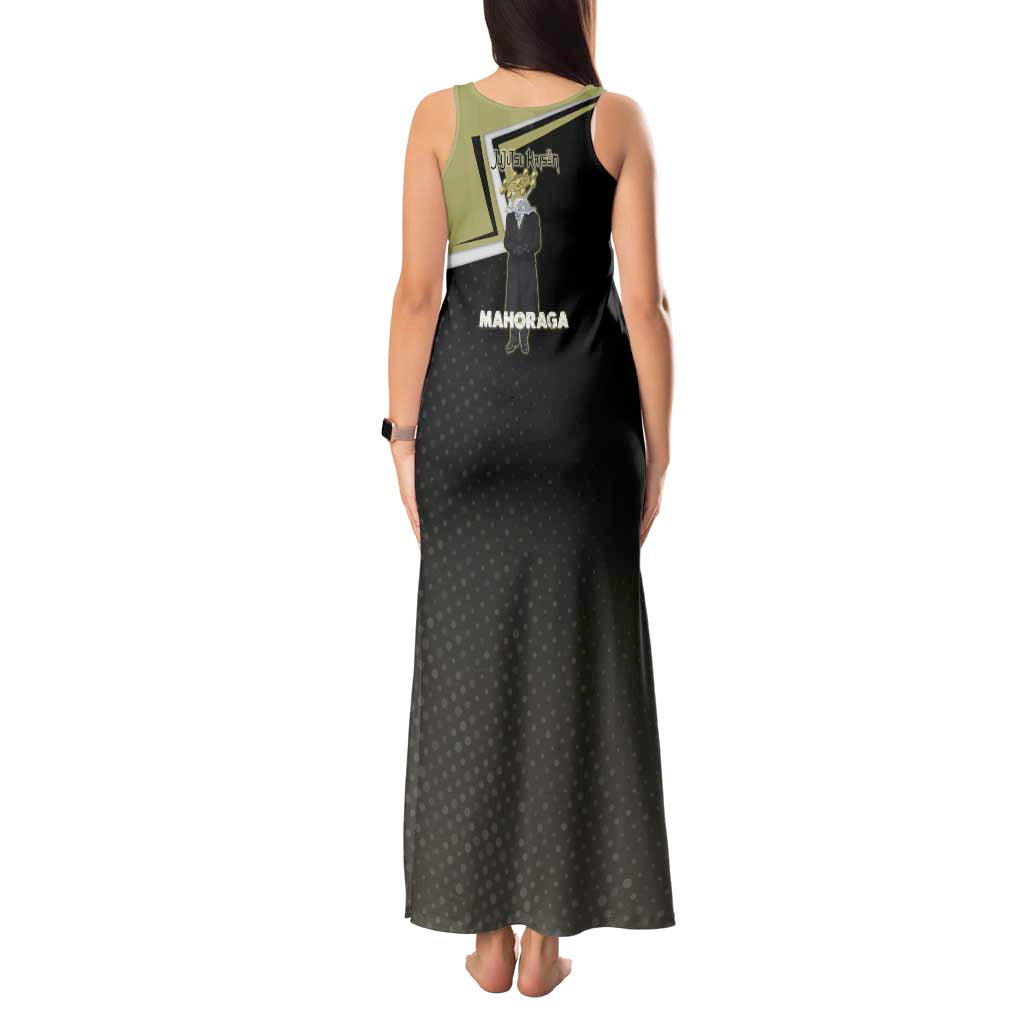 Mahoraga Jujutsu Kaisen Tank Maxi Dress Monochrome Urban Manga Style
