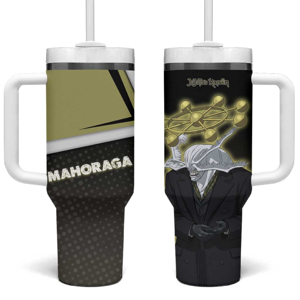 Mahoraga Jujutsu Kaisen Tumbler With Handle Monochrome Urban Manga Style