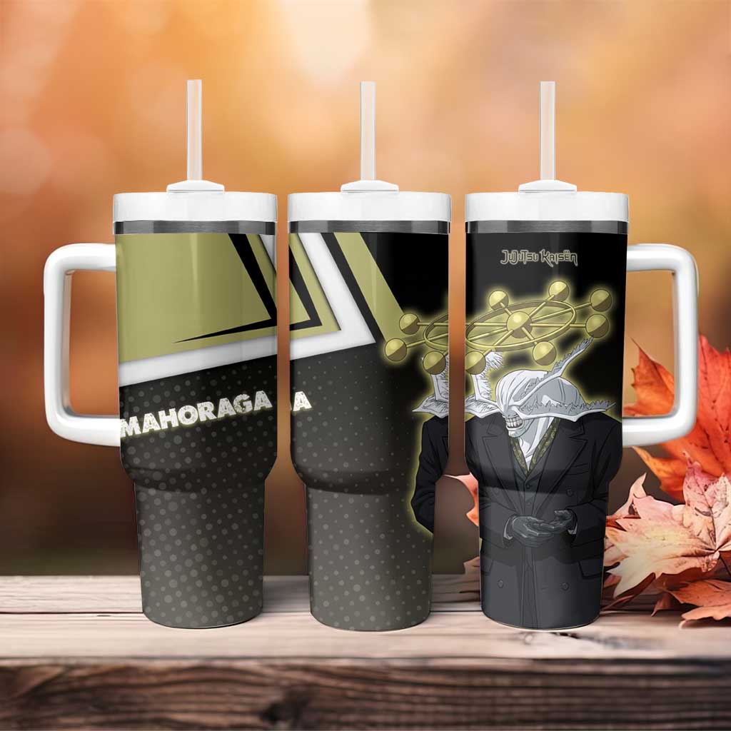 Mahoraga Jujutsu Kaisen Tumbler With Handle Monochrome Urban Manga Style
