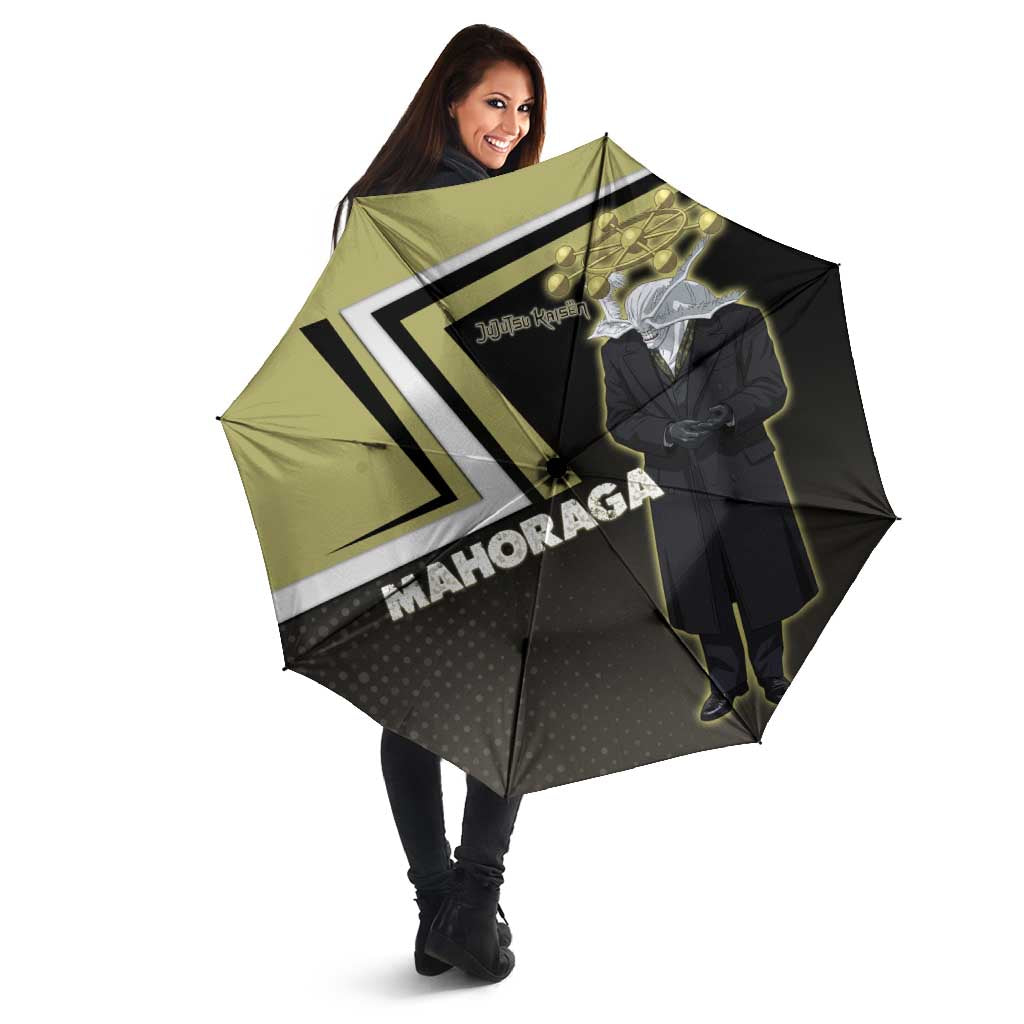 Mahoraga Jujutsu Kaisen Umbrella Monochrome Urban Manga Style