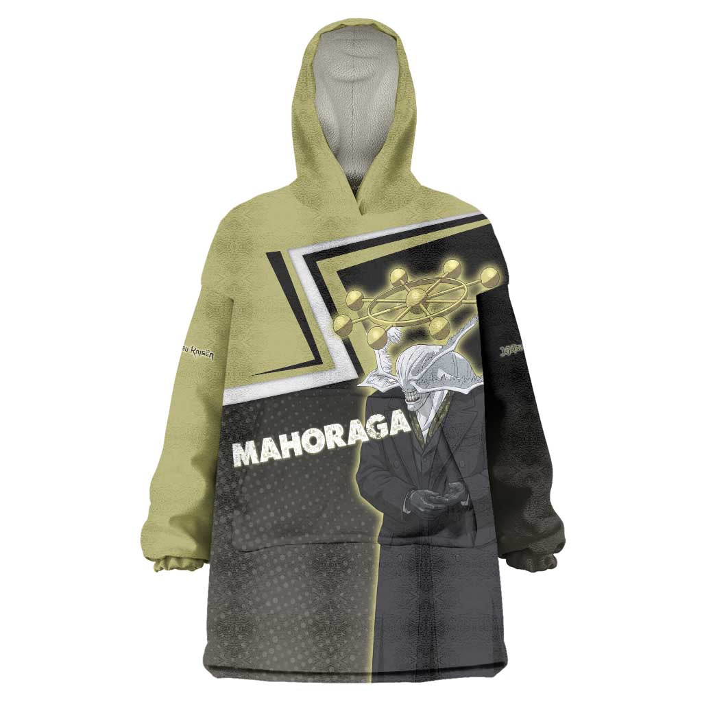 Mahoraga Jujutsu Kaisen Wearable Blanket Hoodie Monochrome Urban Manga Style