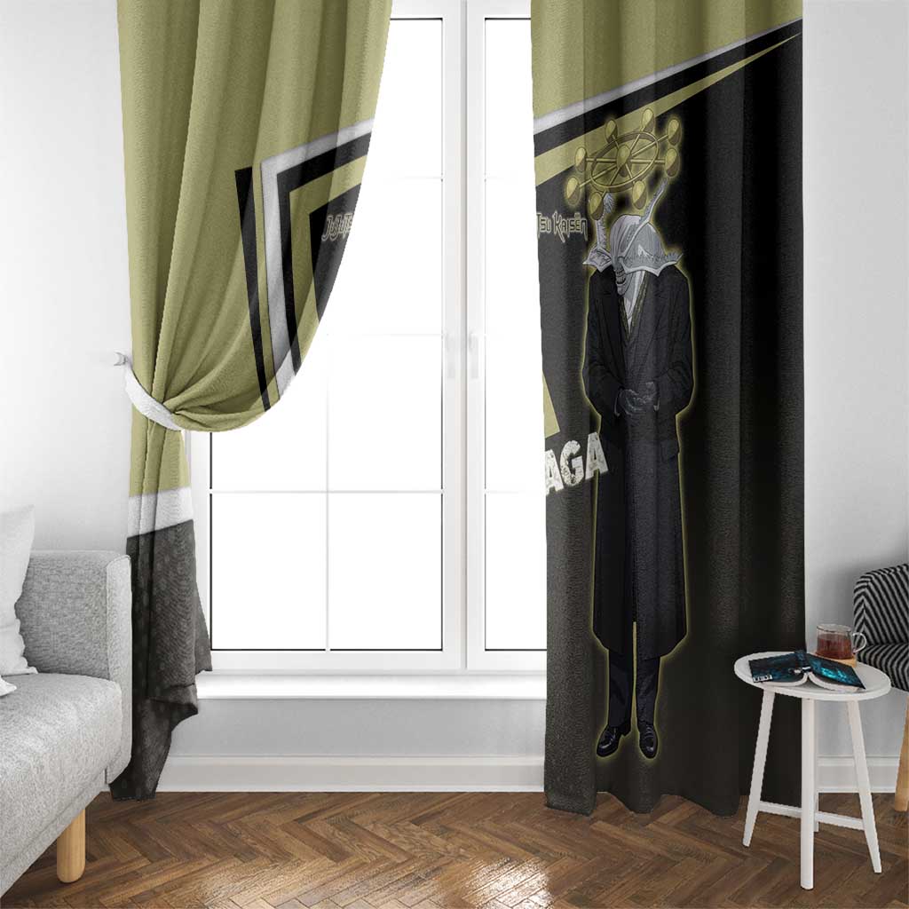 Mahoraga Jujutsu Kaisen Window Curtain Monochrome Urban Manga Style