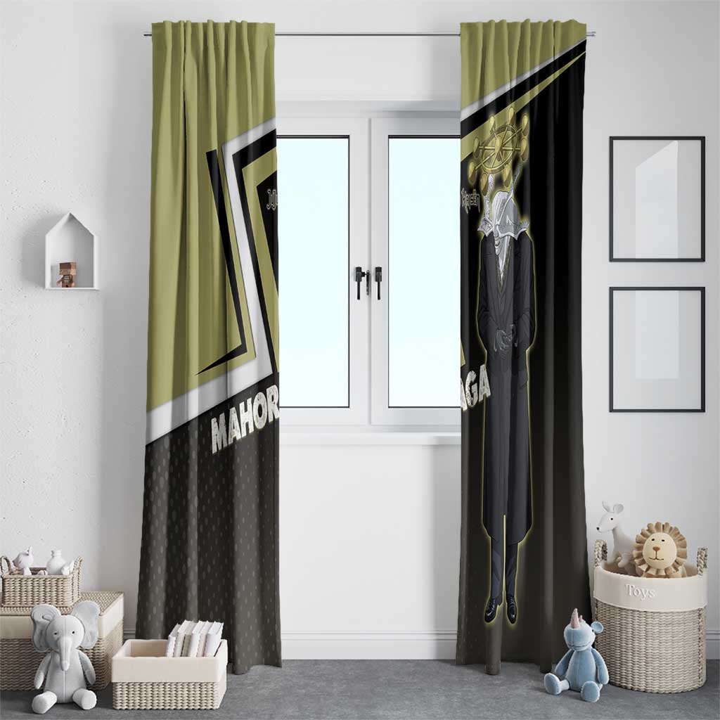 Mahoraga Jujutsu Kaisen Window Curtain Monochrome Urban Manga Style