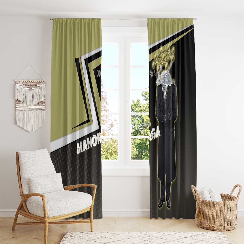 Mahoraga Jujutsu Kaisen Window Curtain Monochrome Urban Manga Style