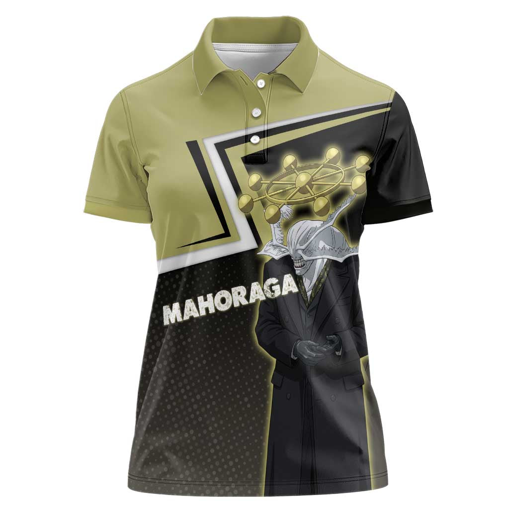 Mahoraga Jujutsu Kaisen Women Polo Shirt Monochrome Urban Manga Style