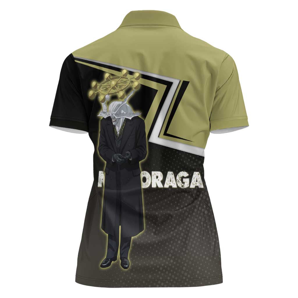 Mahoraga Jujutsu Kaisen Women Polo Shirt Monochrome Urban Manga Style