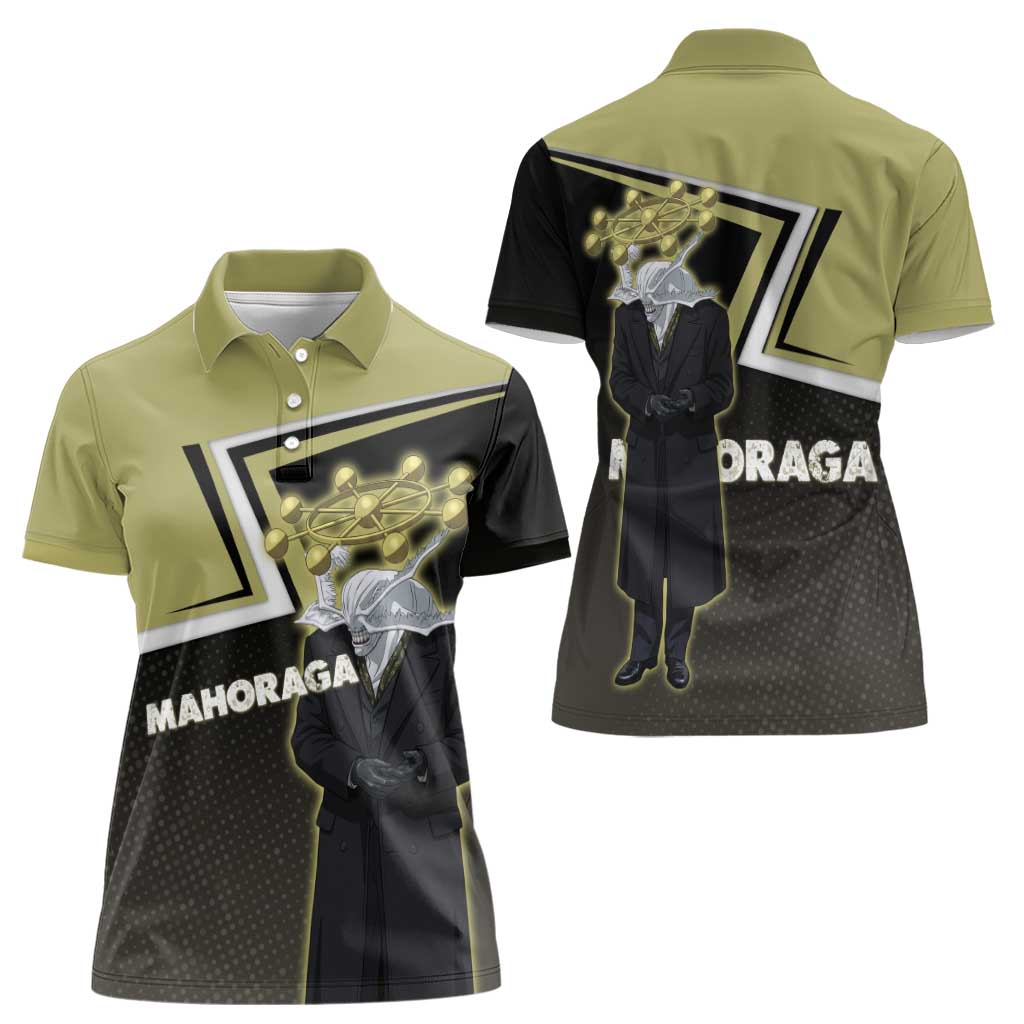 Mahoraga Jujutsu Kaisen Women Polo Shirt Monochrome Urban Manga Style