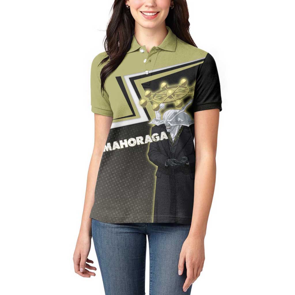 Mahoraga Jujutsu Kaisen Women Polo Shirt Monochrome Urban Manga Style