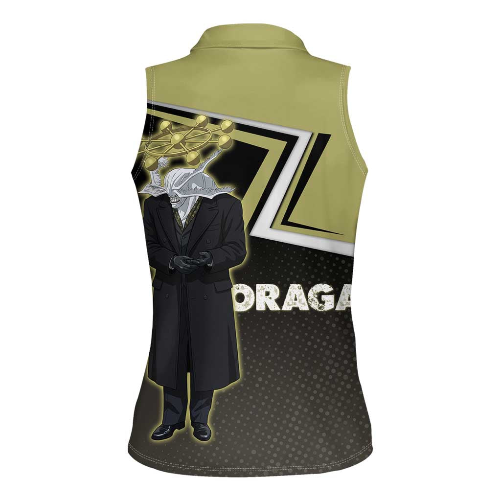 Mahoraga Jujutsu Kaisen Women Sleeveless Polo Shirt Monochrome Urban Manga Style
