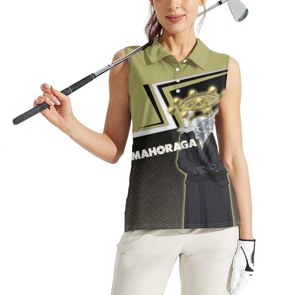 Mahoraga Jujutsu Kaisen Women Sleeveless Polo Shirt Monochrome Urban Manga Style